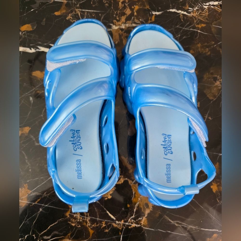 Collina Strada Melissa Edition Puff Sandals Sky Blue Sz 5 - Picture 5 of 11